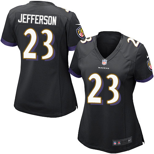 Nike Ravens #23 Tony Jefferson Black Alternate Women's Stitched NFL New Elite Jersey